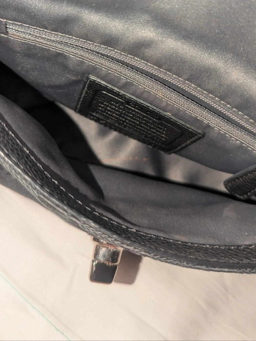 Coach Park Black Signature Canvas Turn-Lock Crossbody